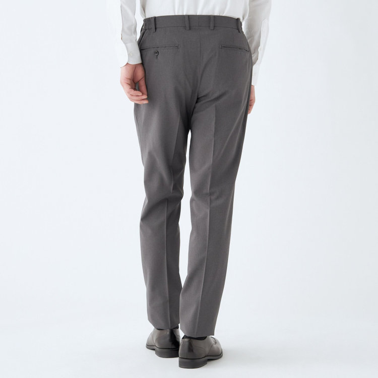 ＪＰ コンフォート 【JOHN PEARSE comfort】【春夏】2釦シングルスーツ ショートタック/グレー×ハウンドトゥース/ULTRA MOVE/TRABEST/ウエストシャーリング仕様/ウォッシャブル/ストレッチ/※裾上げ必要 グレー濃色