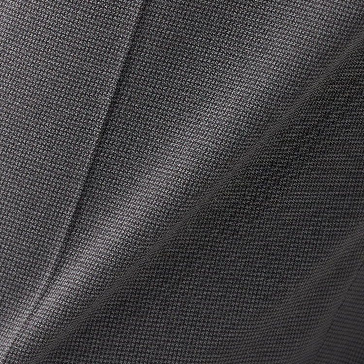 ＪＰ コンフォート 【JOHN PEARSE comfort】【春夏】2釦シングルスーツ ショートタック/グレー×ハウンドトゥース/ULTRA MOVE/TRABEST/ウエストシャーリング仕様/ウォッシャブル/ストレッチ/※裾上げ必要 グレー濃色