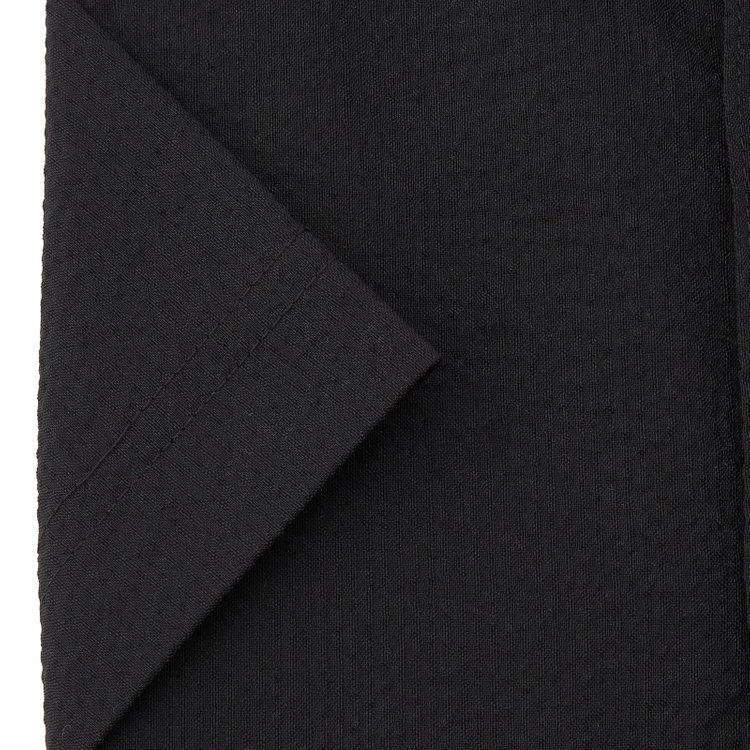 ＪＰコンフォート ネイビー 【半袖】【JOHN PEARSE comfort navy】ホリゾンタルワイドビズポロシャツ プルオーバータイプ/ブラック×シアサッカー 黒