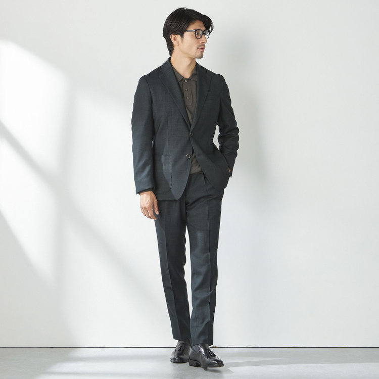 スタンリーブラッカ 【stanley blacker new york】【秋冬】2釦ジャケット 黄淡色