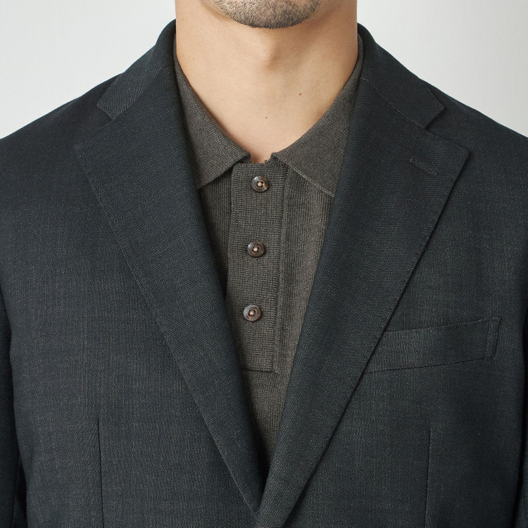 スタンリーブラッカ 【stanley blacker new york】【秋冬】2釦ジャケット 黄淡色