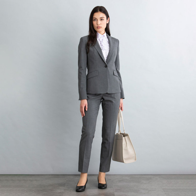 ナチュラル　ビューティー 【NATURAL BEAUTY】ギャザー＆フリル取り外しブラウス/パープル×ドビーツイル 紫淡色