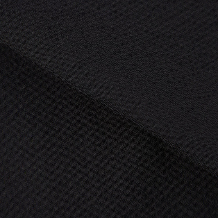 ＪＰコンフォート ネイビー 【半袖】【JOHN PEARSE comfort navy】ホリゾンタルワイドビズポロシャツ プルオーバータイプ/ブラック×シアサッカー 黒
