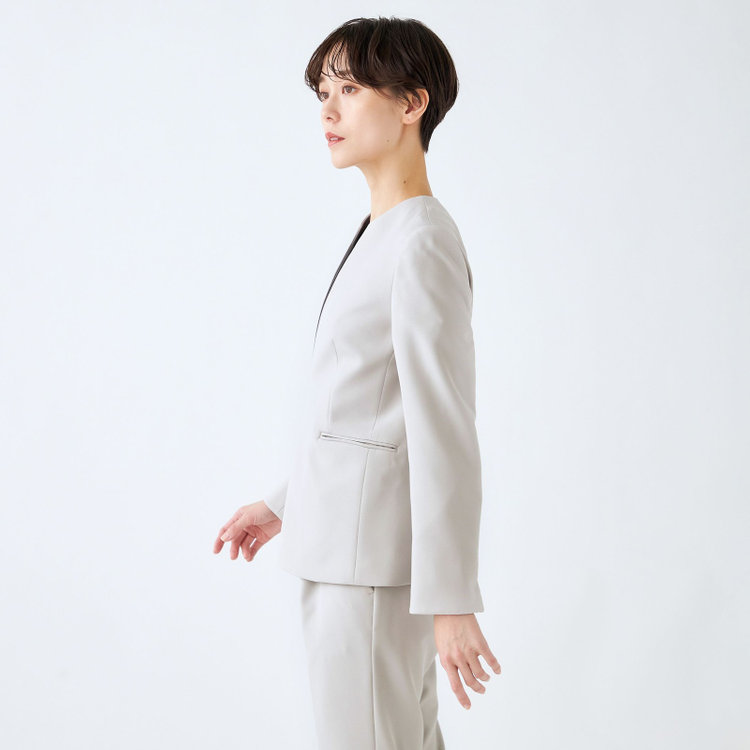 KONAKA　アウトレット 【WEB限定/OUTLET/汚れ・キズ等有】【mirum purple】【年間】キーカラージャケット/グレージュ グレー淡色