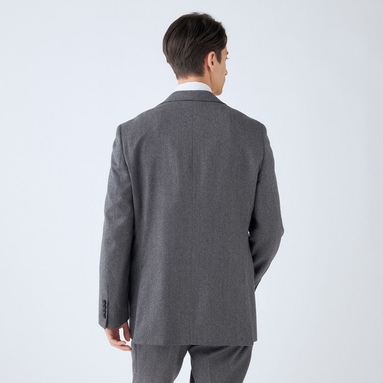 ＪＰ コンフォート 【THE 神 SUIT】【JOHN PEARSE comfort】【秋冬】2釦シングルスーツ ショートタック/グレー/ウエストムーブ/REDA ACTIVE/NEW ZEALAND MERINO/SHOWER CLEAN/※裾上げ必要 グレー中間