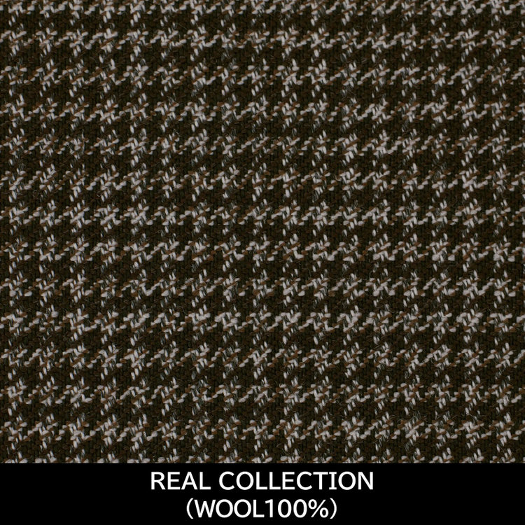 ＪＰ コンフォート 【パターンオーダー】【JOHN PEARSE comfort 3釦段返り】【秋冬】スーツ/REAL COLLECTION/ベージュ＆ブラウン×ハウンドトゥース(WOOL100%) ブラウン系(茶)