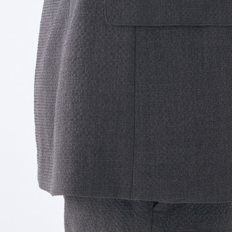 スタンリーブラッカ 【stanley blacker new york】【春夏】2釦シングルジャケット/グレー/ストレッチ＆サッカー グレー濃色