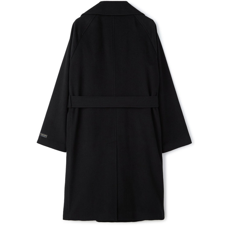 ソノタ（KONAKA用） カシミヤアンゴラブレンドダブルラグランベルテッドコート/ブラック 黒