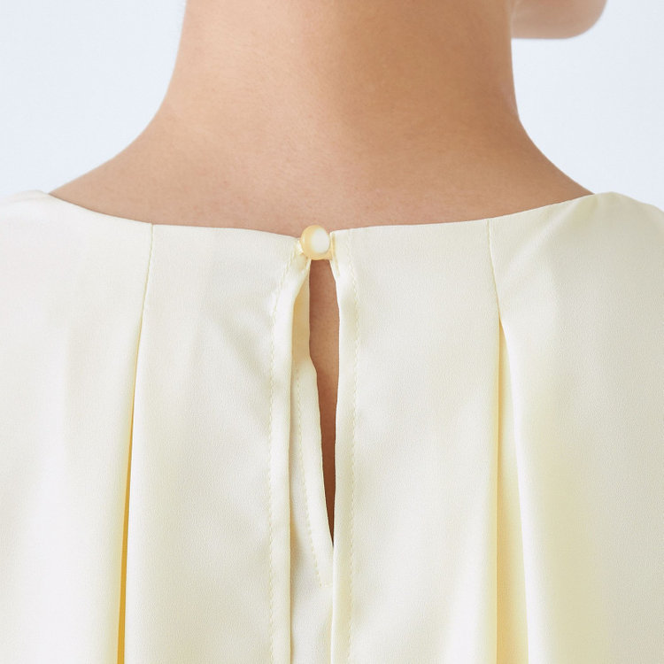 ナチュラル　ビューティー 【NATURAL BEAUTY】ケープ風ブラウス/イエロー 黄中間
