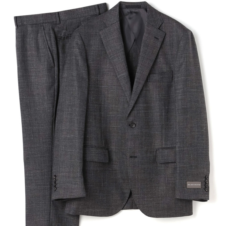 ＪＰ コンフォート 【JOHN PEARSE comfort】【春夏】2釦シングルスーツ ショートタック/グレー/REAL GRAY COLLECTION/NEW ZEALAND WOOLSHOWER CLEAN/SustainaBee Wool/※裾上げ必要 グレー濃色
