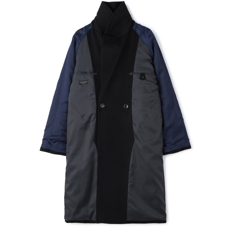 ソノタ（KONAKA用） カシミヤアンゴラブレンドダブルラグランベルテッドコート/ブラック 黒