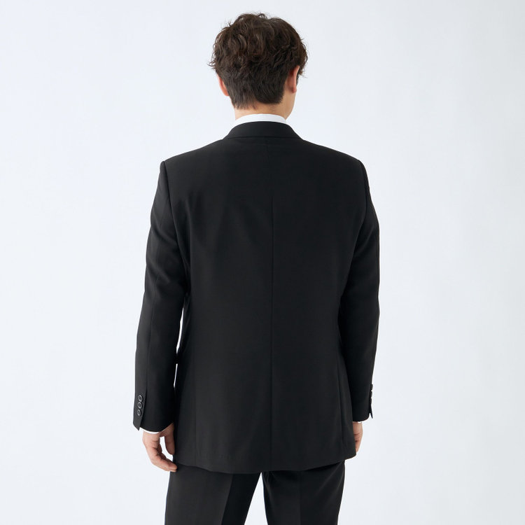 KONAKA　アウトレット 【WEB限定/OUTLET/汚れ・キズ等有】【Donato Vinci Italy】【濃染加工】【春夏】サマーフォーマル 4釦1掛けダブル1タックパンツ/ウエストアジャスター仕様/防虫加工/ナノ撥水加工/※裾上げ必要 黒