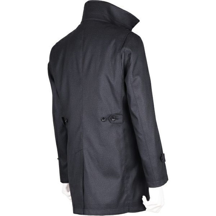 ソノタ（KONAKA用） 【Biscorse】スタンドカラーコート/グレー×ヘリンボーン グレー系(灰)