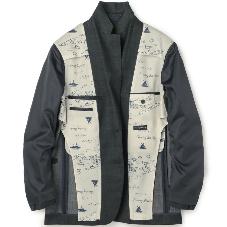 スタンリーブラッカ 【stanley blacker new york】【秋冬】2釦ジャケット 黄淡色