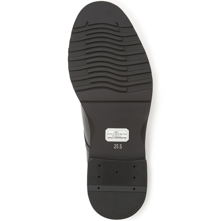 ＫＭＣブラック 【KANSAIMAN collection】Uモカドレスシューズ/リサイクルレザー/ブラック 黒