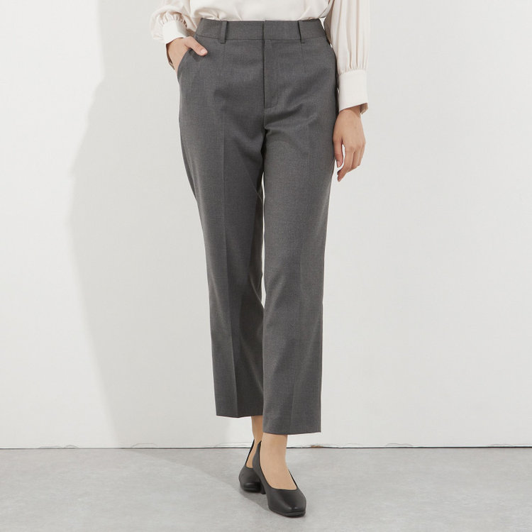 【Diana】【秋冬】パンツ/グレー/ウォッシャブル＆ストレッチ/裾上げ済仕様