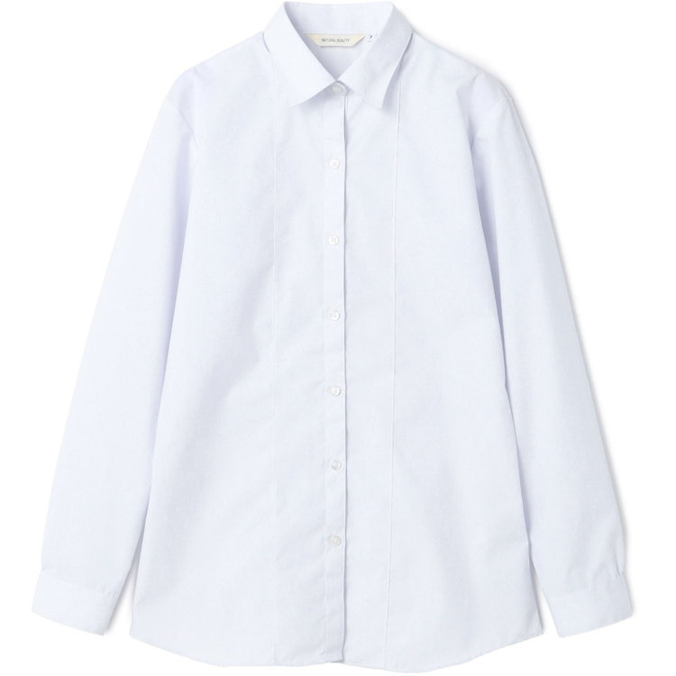 ナチュラル　ビューティー 【NATURAL BEAUTY】リボン取り外しブラウス/グレー×ドビードット グレー淡色