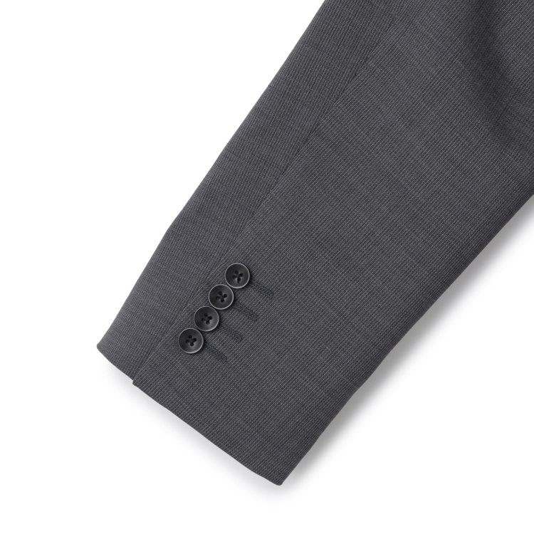 ＪＰセレクトライン 【JOHN PEARSE Black SELECT LINE】【春夏】2釦シングルスーツ/グレー×ストライプ/SHOWER CLEAN グレー中間