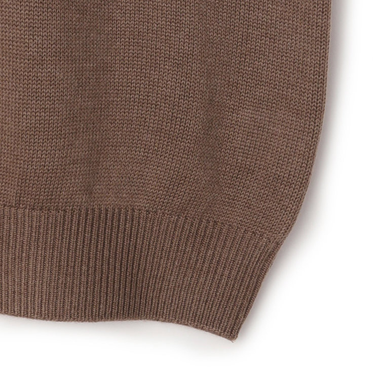 スタンリーブラッカ 【stanley blacker new york】【秋冬】モックネックニット/ブラウン 茶淡色