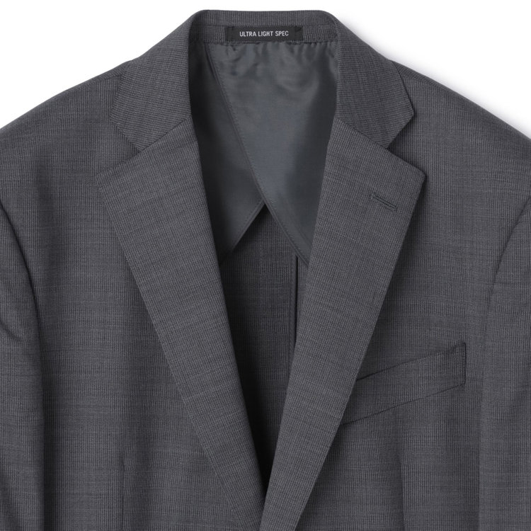 ＪＰセレクトライン 【JOHN PEARSE Black SELECT LINE】【春夏】2釦シングルスーツ/グレー×ストライプ/SHOWER CLEAN グレー中間