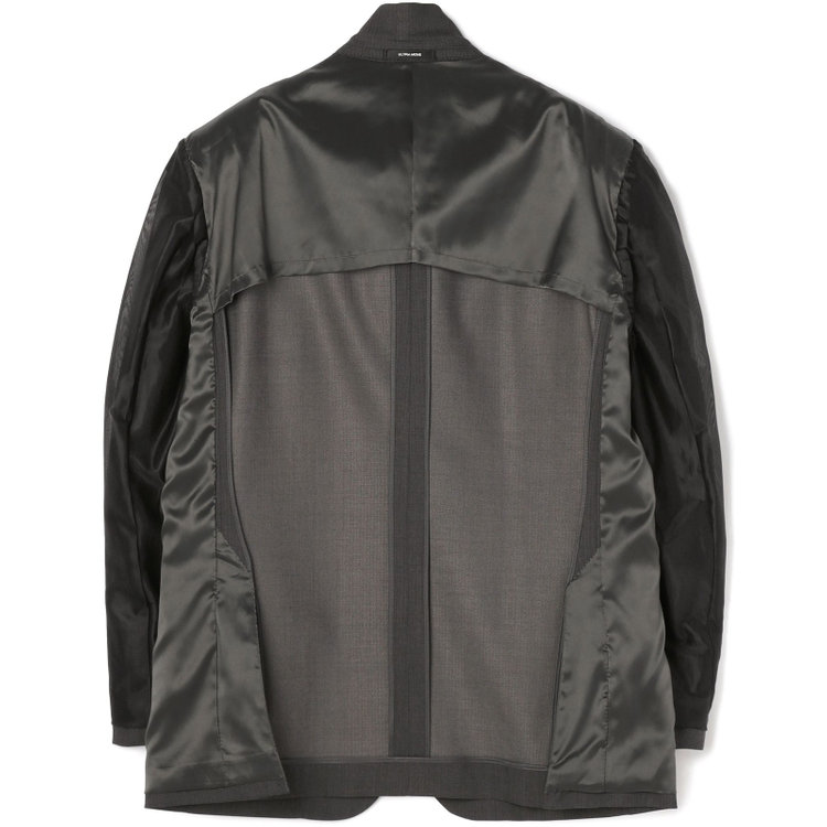 ＫＡＮＳＡＩＭＡＮ 【KANSAIMAN collection】【秋冬】2釦シングルスーツ ショートタック/グレー×シャドーストライプ/ULTRA MOVE/※裾上げ必要 グレー中間
