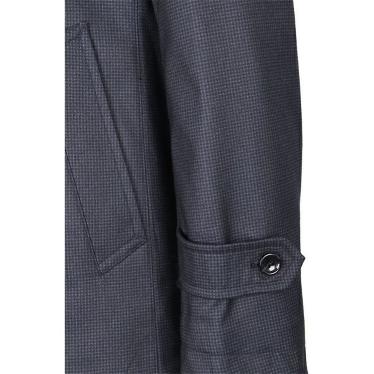 ソノタ（KONAKA用） 【Biscorse】スタンドカラーコート/ネイビー×ハウンドトゥース ネイビー系(紺)