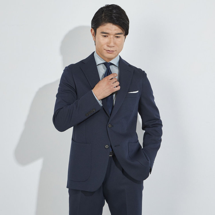ハイスペックモーション 【HIGH SPEC MOTION】【秋冬】2釦シングルジャケット/ネイビー/パッチポケット 紺濃色