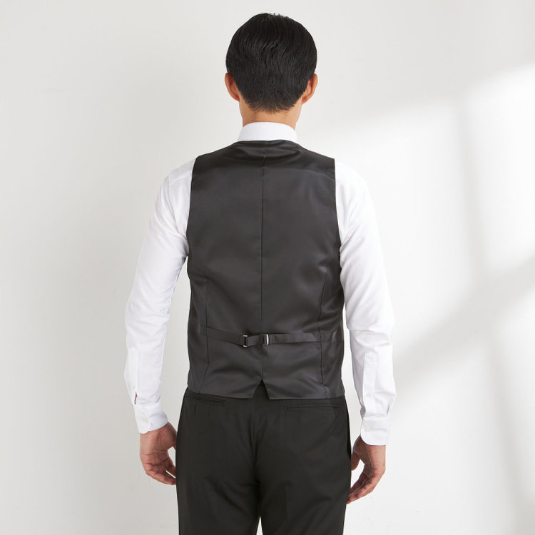 KONAKA　アウトレット 【WEB限定/OUTLET/汚れ・キズ等有】【JOHN PEARSE Black SELECT LINE】【年間】スリーピース2釦シングル0タックスーツ/ブラック/※裾上げ必要 黒