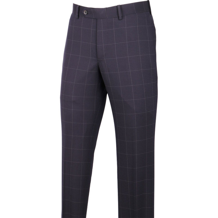 ＪＰセレクトライン 【JOHN PEARSE Black SELECT LINE】【春夏】2釦シングルスーツ 0タック/ネイビー×チェック/NEW ZEALAND LIMITED WOOL/REAL NAVY COLLECTION ネイビー系(紺)