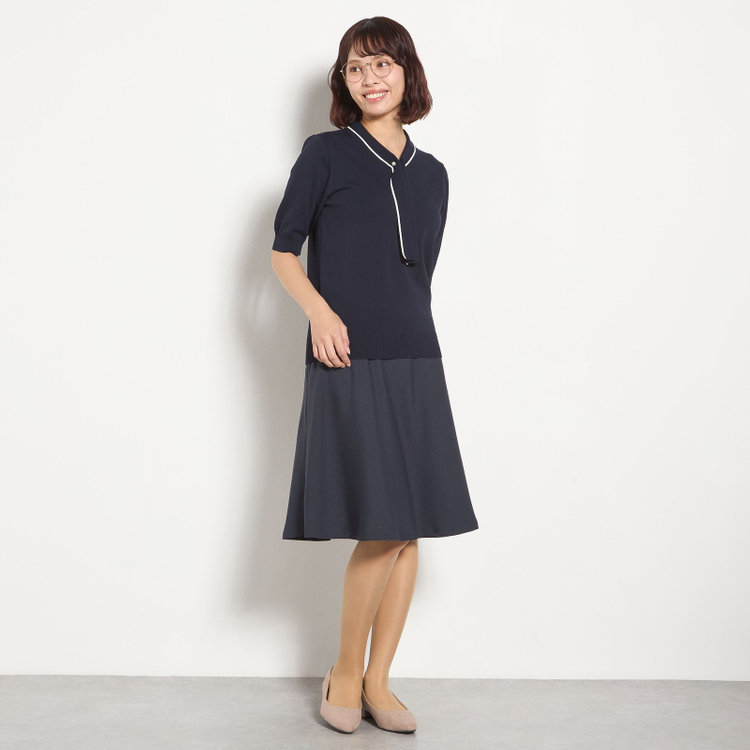 ソノタ（KONAKA用） 【Diana】【春夏】スカート/ネイビー/ウエストシャーリング/ウォッシャブル＆ストレッチ 紺中間