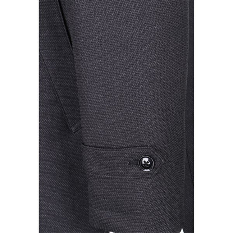 ソノタ（KONAKA用） 【Biscorse】スタンドカラーレイヤードコート/ブラック×バーズアイ風 ブラック系(黒)