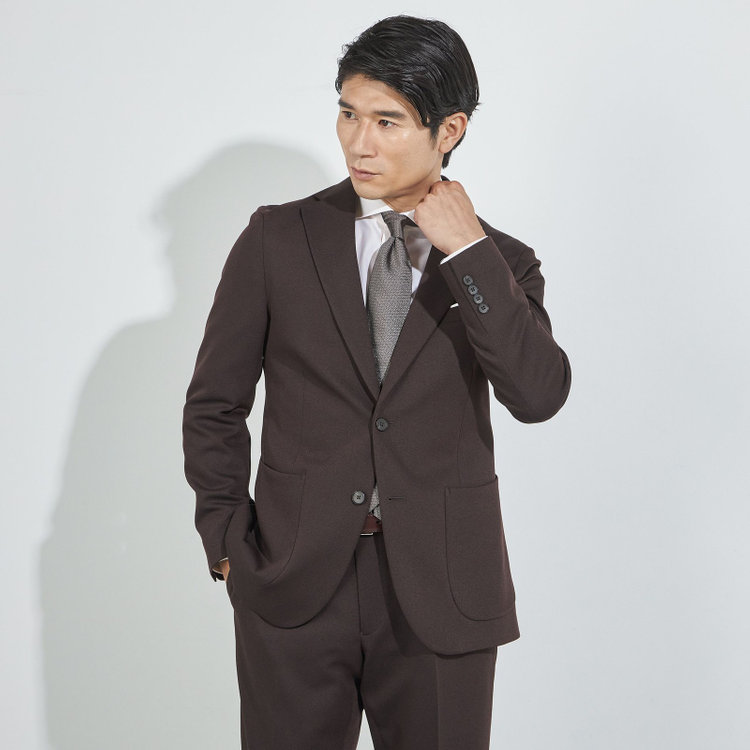 ハイスペックモーション 【HIGH SPEC MOTION】【秋冬】2釦シングルジャケット/ブラウン/パッチポケット 茶中間