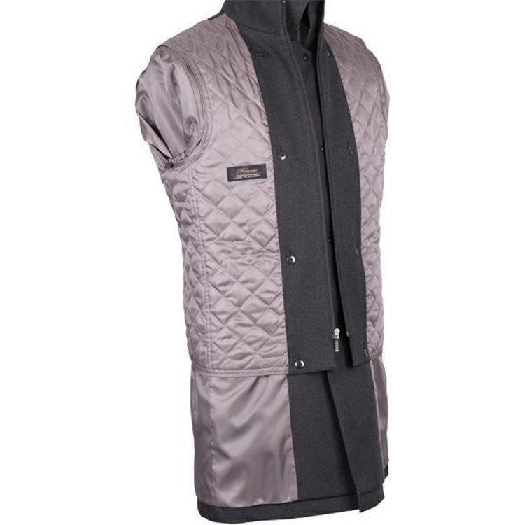 ソノタ（KONAKA用） 【Biscorse】スタンドカラーレイヤードコート/ブラック×バーズアイ風 ブラック系(黒)