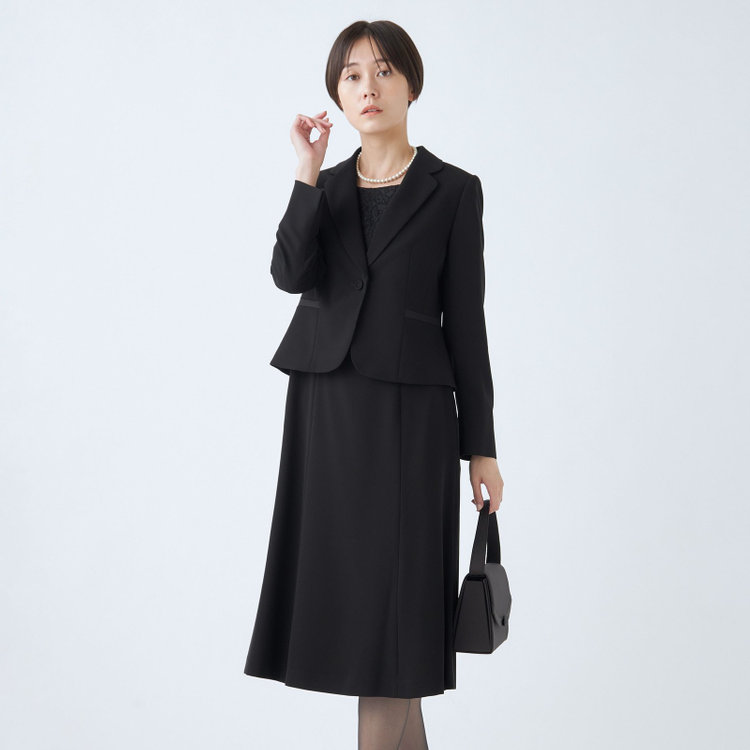 カンサイファム 【KANSAI YAMAMOTO FEMME】【年間】テーラード＋ボレロ風ワンピースレディースフォーマル 黒