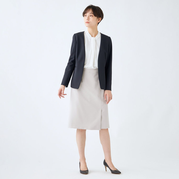 ＭＩＲＵＭ 【mirum purple】【年間】ノーカラージャケット/ネイビー 紺中間