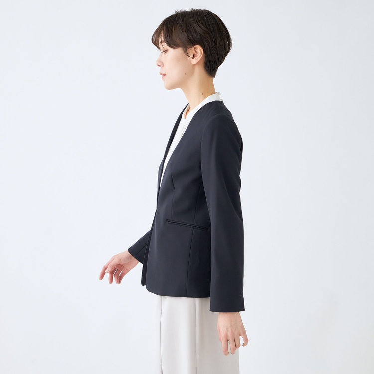 ＭＩＲＵＭ 【mirum purple】【年間】ノーカラージャケット/ネイビー 紺中間