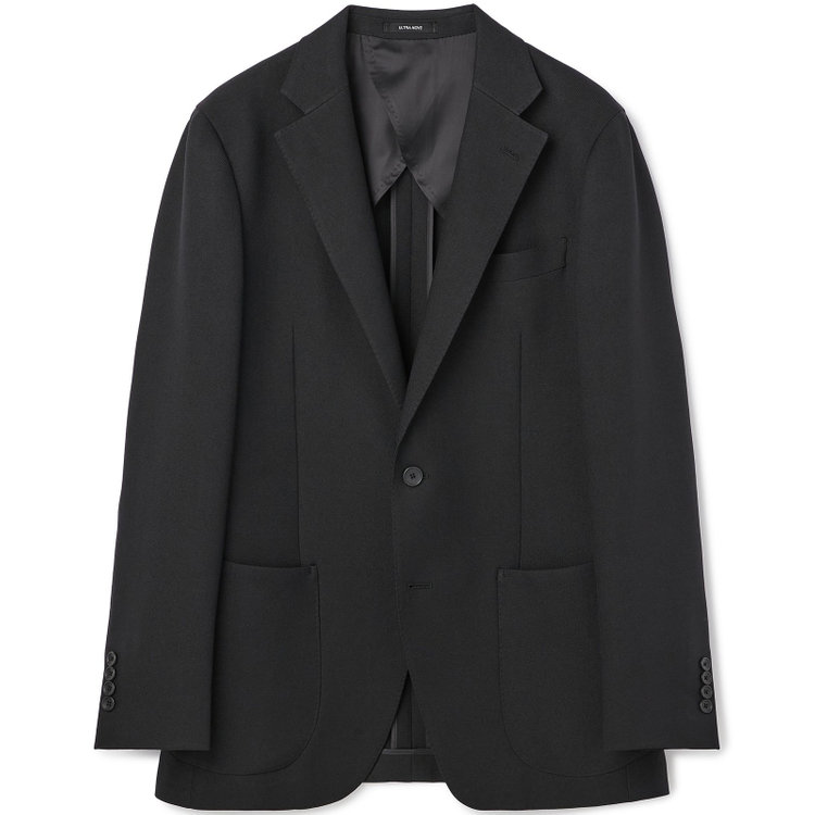 ＪＰコンフォート ネイビー 【JOHN PEARSE comfort navy】【秋冬】TUMUGITO 2釦シングルジャケット セットアップ対応/ ブラック/ ULTRA MOVE/ウォッシャブル 黒