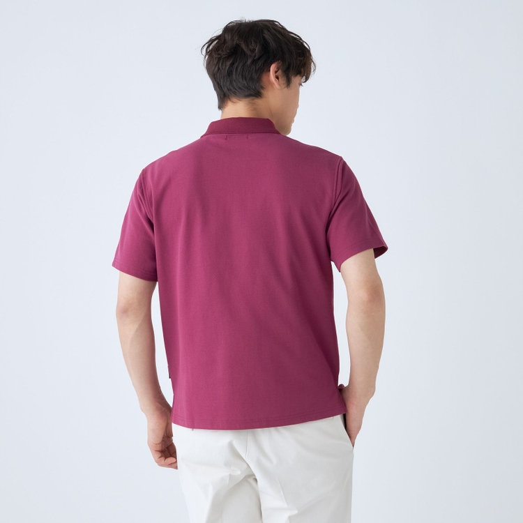 KONAKA　アウトレット 【WEB限定/OUTLET/汚れ・キズ等有】【stanley blacker new york】【半袖】ポロシャツ/ワイン 赤濃色