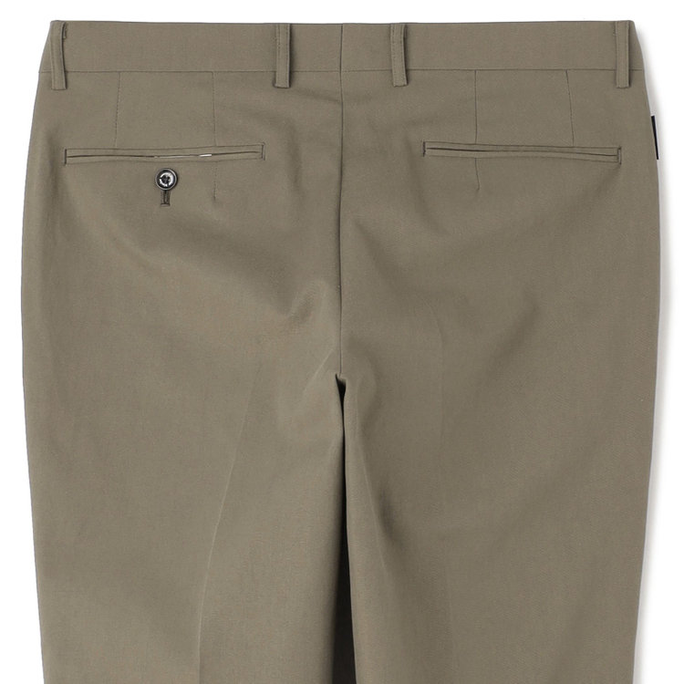 スタンリーブラッカ 【stanley blacker new york】【春夏】1タックストレッチパンツ/カーキ/ウエストシャーリング仕様/※裾上げ必要 黄淡色