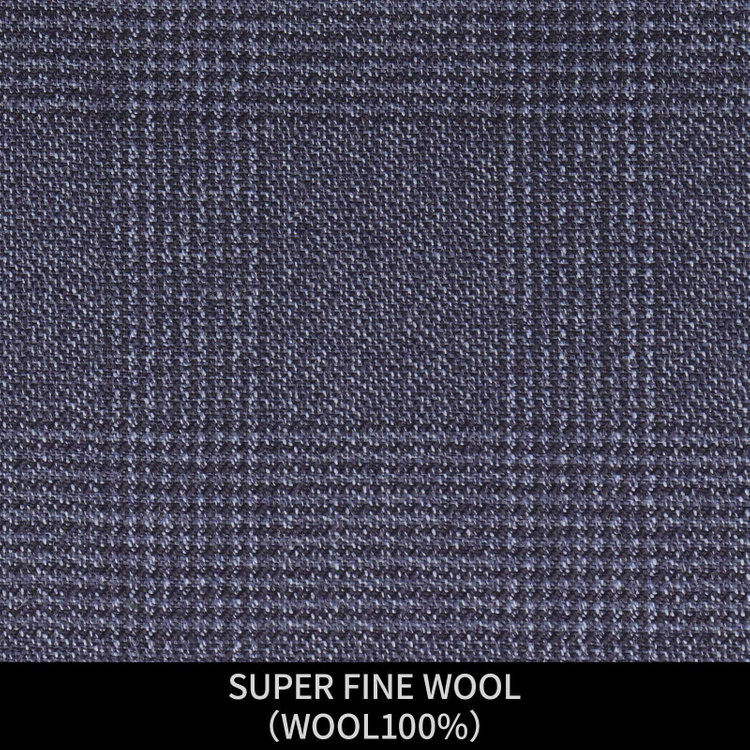 ジョンピアース 【パターンオーダー】【JOHN PEARSE SELECTLINE 2釦】【秋冬】スーツ/SUPER FINE WOOL/ネイビーブルー×グレンチェック(WOOL100%) ネイビー系(紺)