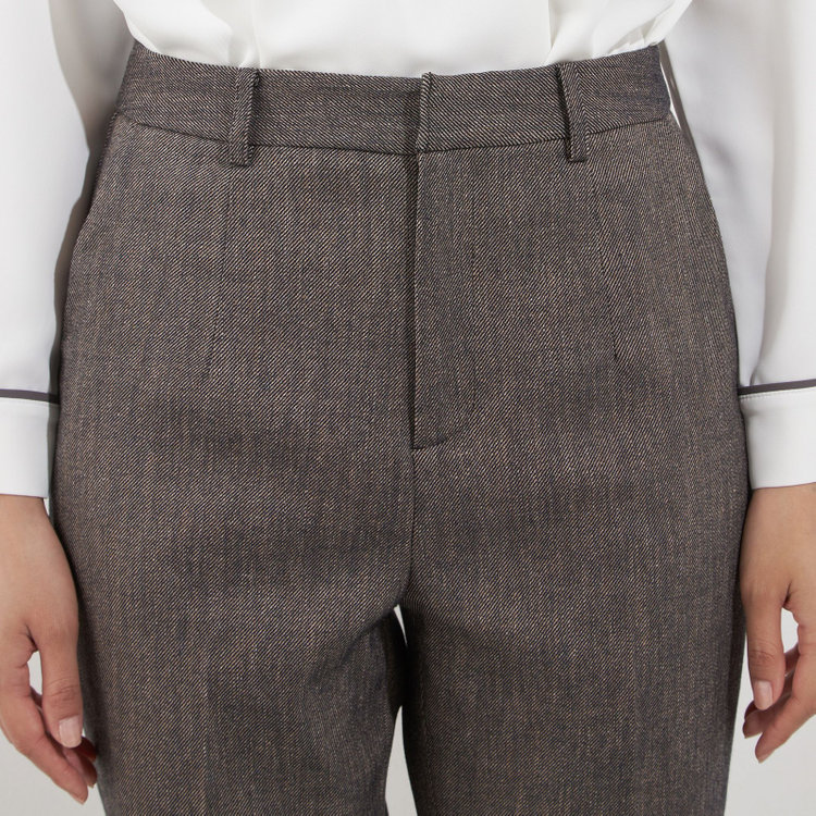 ソノタ（KONAKA用） 【Diana】【秋冬】パンツ/ブラウン/ウォッシャブル＆ストレッチ/BISHU JAPAN/裾上げ済仕様 茶中間