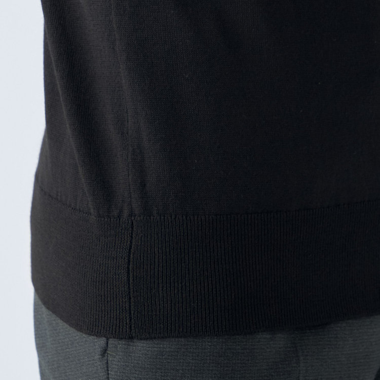 ＪＰコンフォート ネイビー 【JOHN PEARSE comfort navy】【秋冬】ニットベスト/ブラック/洗える×毛玉レス 黒