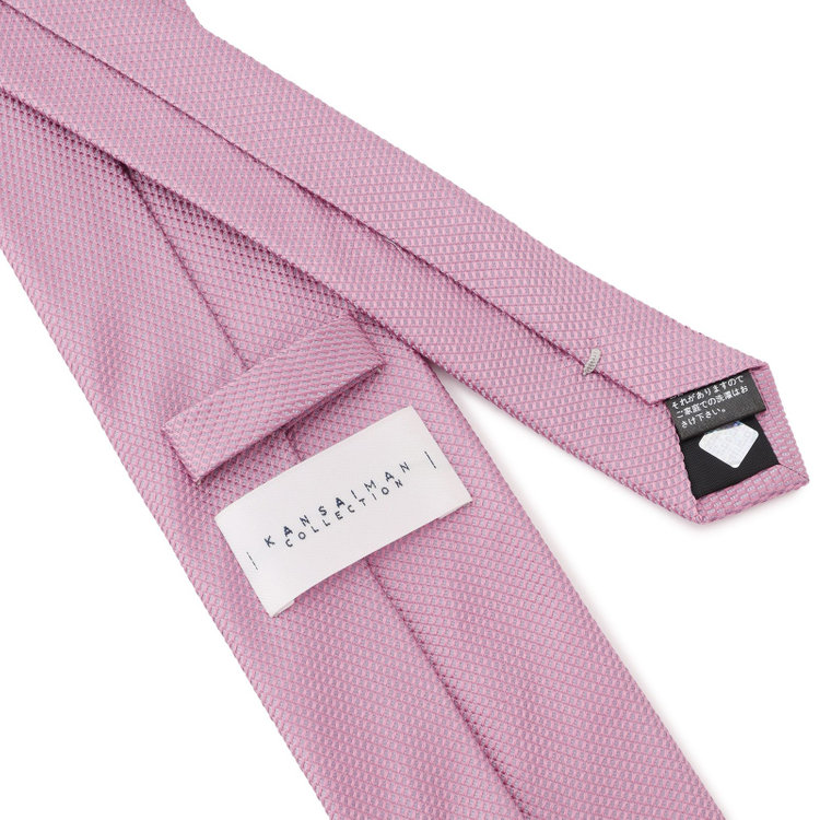 カンサイマンブルー 【イージーパーソナルカラータイ】【KANSAIMAN collection】シルクネクタイ＆ポケットチーフ付き/8.0㎝/春 ピンク その他