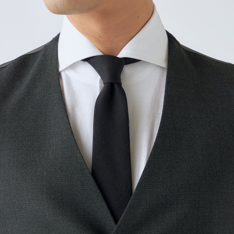 ＪＰ コンフォート 【JOHN PEARSE comfort】【秋冬】リバーシブルジレ(ベスト)/グリーングレー×チェック＆グレー×ソリッド/SHOWER CLEAN 黄淡色