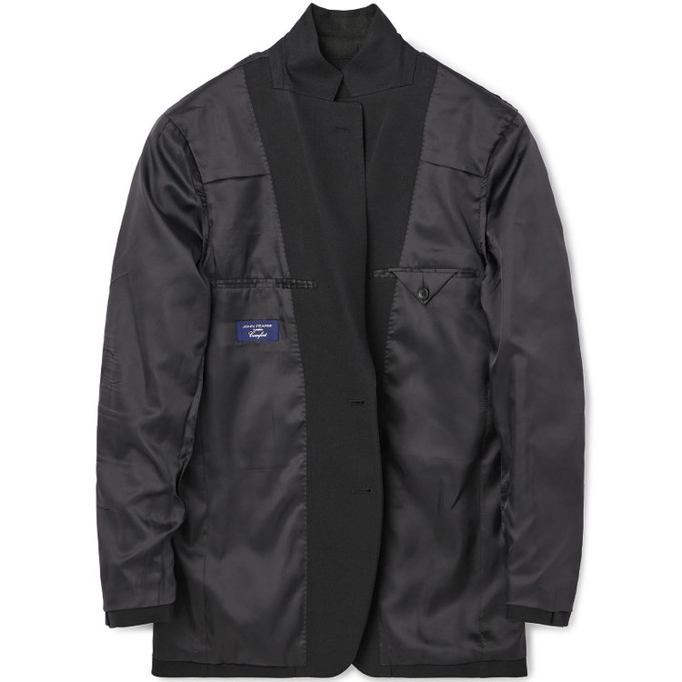 ＪＰコンフォート ネイビー 【JOHN PEARSE comfort navy】【秋冬】TUMUGITO 2釦シングルジャケット セットアップ対応/ ブラック/ ULTRA MOVE/ウォッシャブル 黒