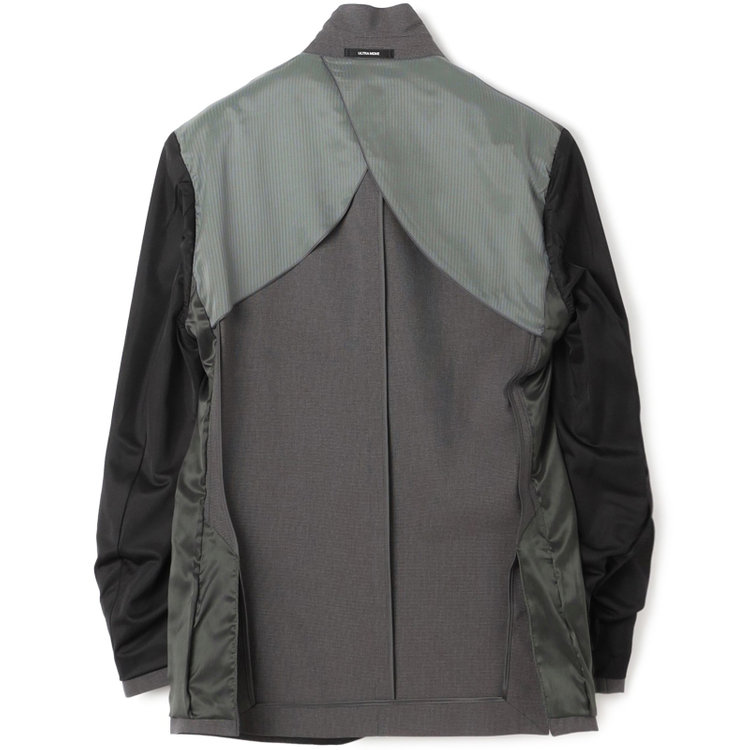 ＪＰ コンフォート 【JOHN PEARSE comfort】【春夏】2釦シングルスーツ ショートタック/グレー×ハウンドトゥース/ULTRA MOVE/TRABEST/ウエストシャーリング仕様/ウォッシャブル/ストレッチ/※裾上げ必要 グレー濃色