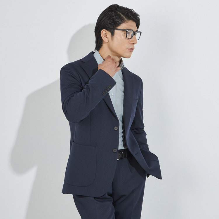 ハイスペックモーション 【HIGH SPEC MOTION】【秋冬】2釦シングルジャケット/ネイビー/パッチポケット 紺濃色