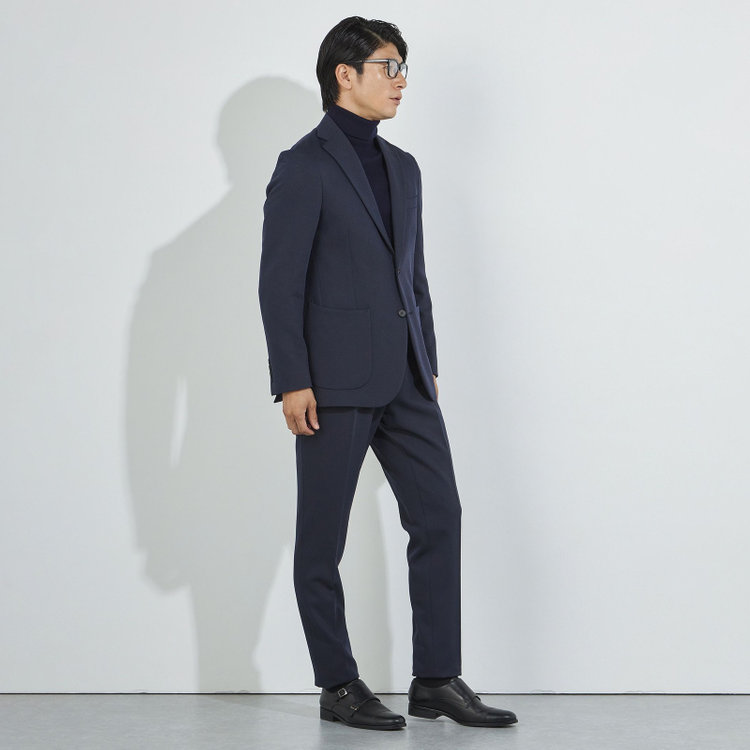 ハイスペックモーション 【HIGH SPEC MOTION】【秋冬】2釦シングルジャケット/ネイビー/パッチポケット 紺濃色