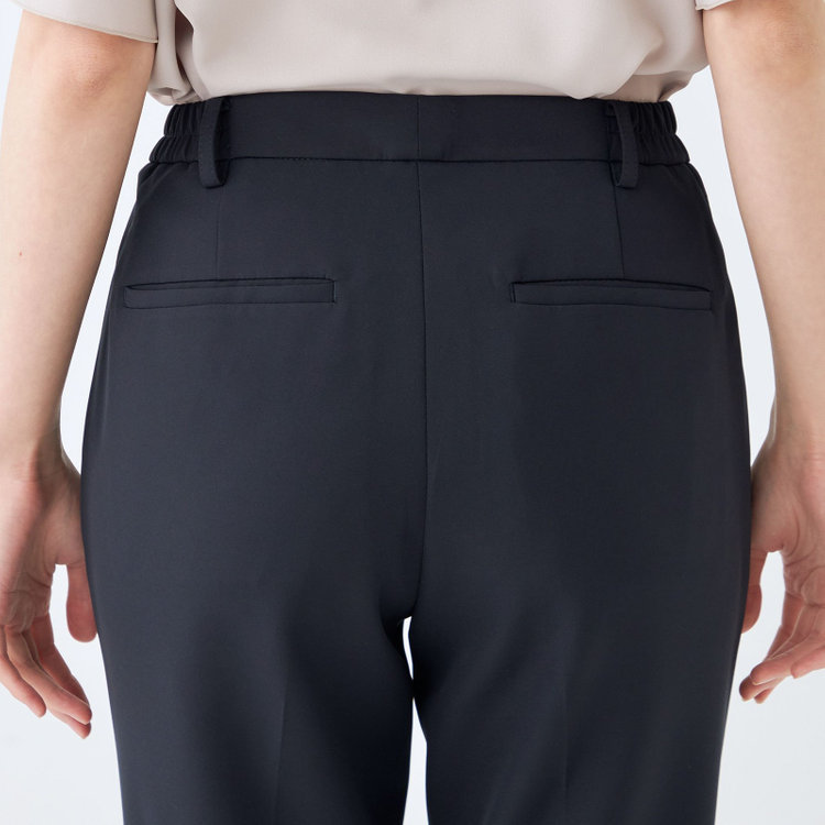 ＭＩＲＵＭ 【mirum purple】【年間】タックテーパードパンツ/ネイビー 紺中間