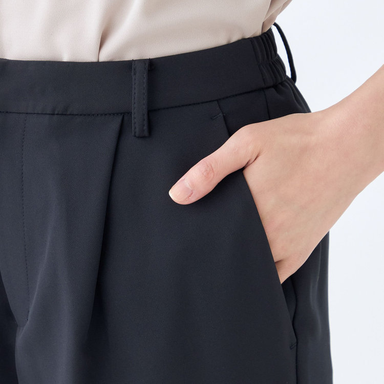 ＭＩＲＵＭ 【mirum purple】【年間】タックテーパードパンツ/ネイビー 紺中間